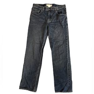 Vintage urban pipeline dark-wash jeans